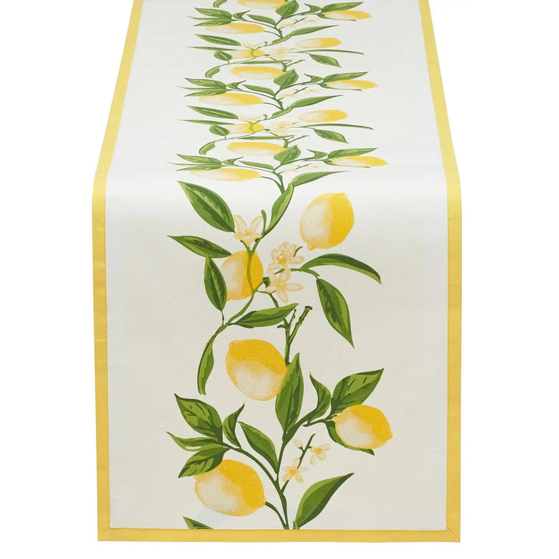 Lemon Bliss Printed Table Runner - Lemon And Lavender Toronto