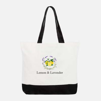 Lemon & Lavender Large Reusable Tote Bag - Lemon And Lavender Toronto