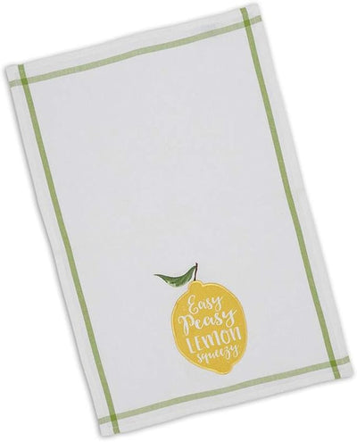 Lemon Squeezy Embellished Dishtowel - Lemon And Lavender Toronto