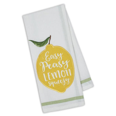 Lemon Squeezy Embellished Dishtowel - Lemon And Lavender Toronto