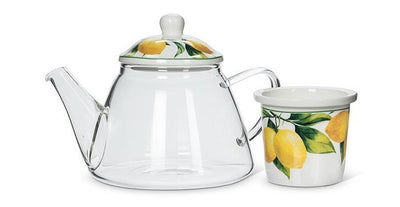 Lemon Tree Teapot & Strainer. 3 pieces - Lemon And Lavender Toronto