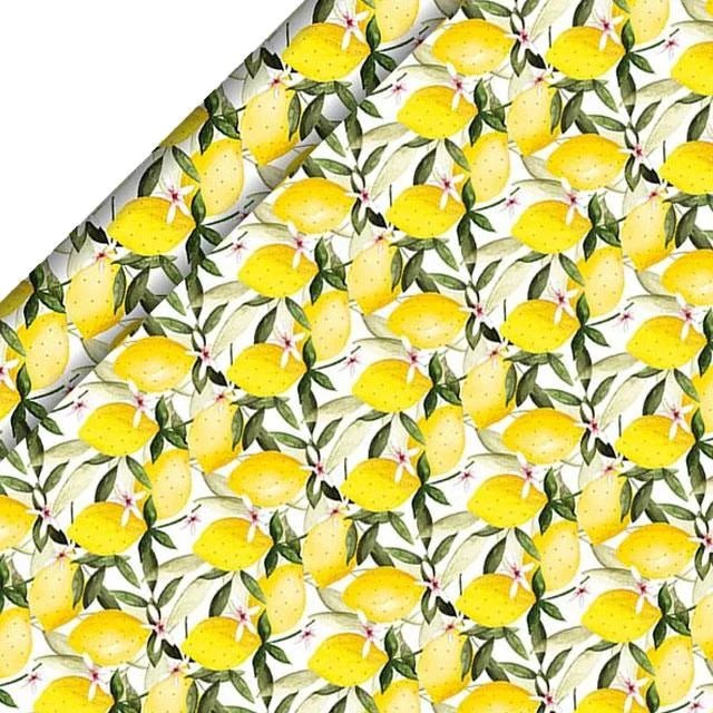 Lemons Gift Wrap Roll - Lemon And Lavender Toronto