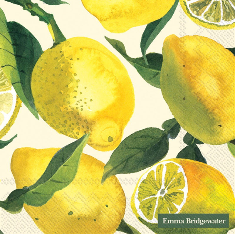 Lemons Luncheon Napkins - Lemon And Lavender Toronto