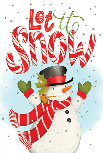 Let It Snow Snowman Christmas Card - Lemon And Lavender Toronto