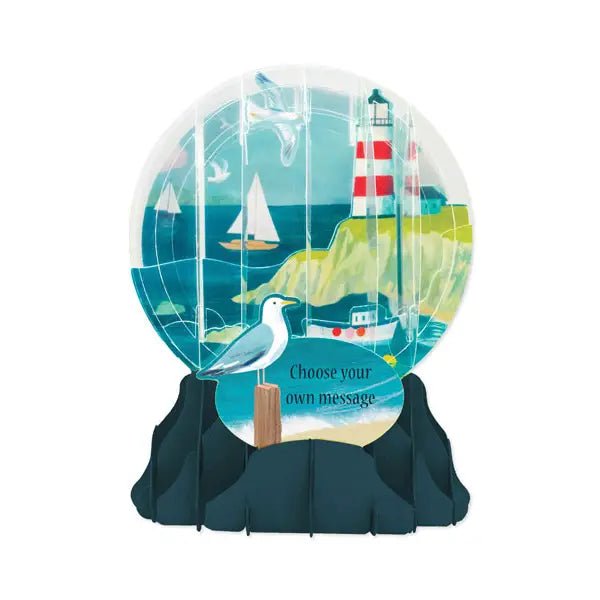 Lighthouse Balloons Globe Card - Lemon And Lavender Toronto
