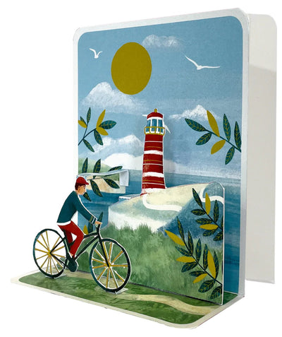 Lighthouse Pop-up Small 3D Card - Lemon And Lavender Toronto