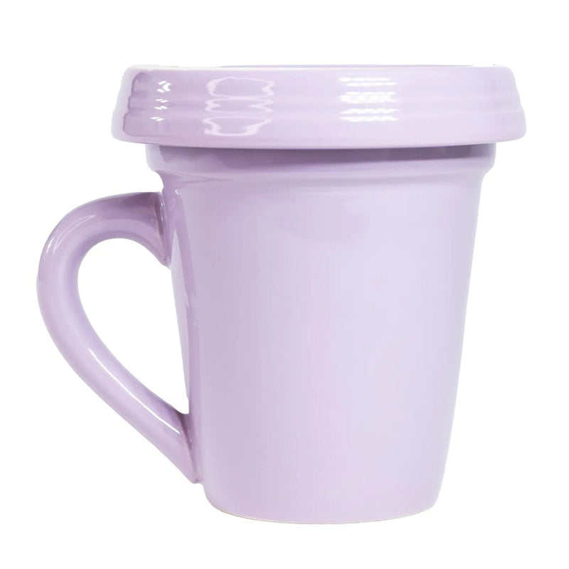 Lilac Flower Pot Mug- "Be Awesome" - Lemon And Lavender Toronto