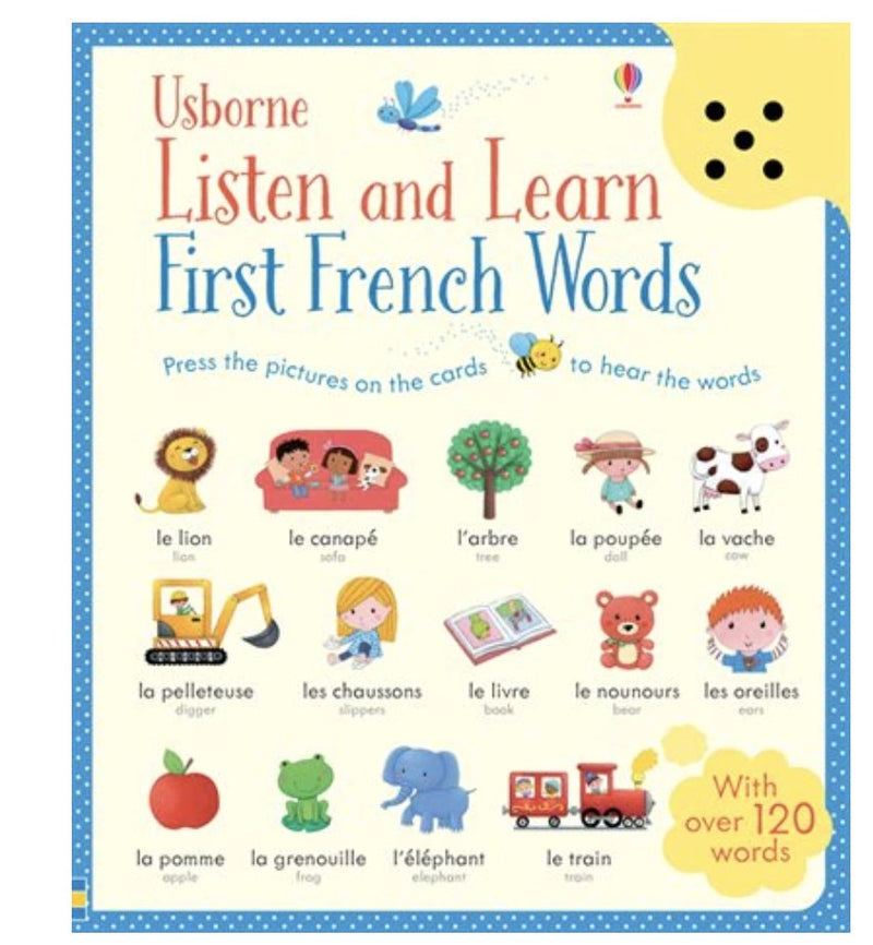 Listen and Learn First French Words- Usborne Book - Lemon And Lavender Toronto