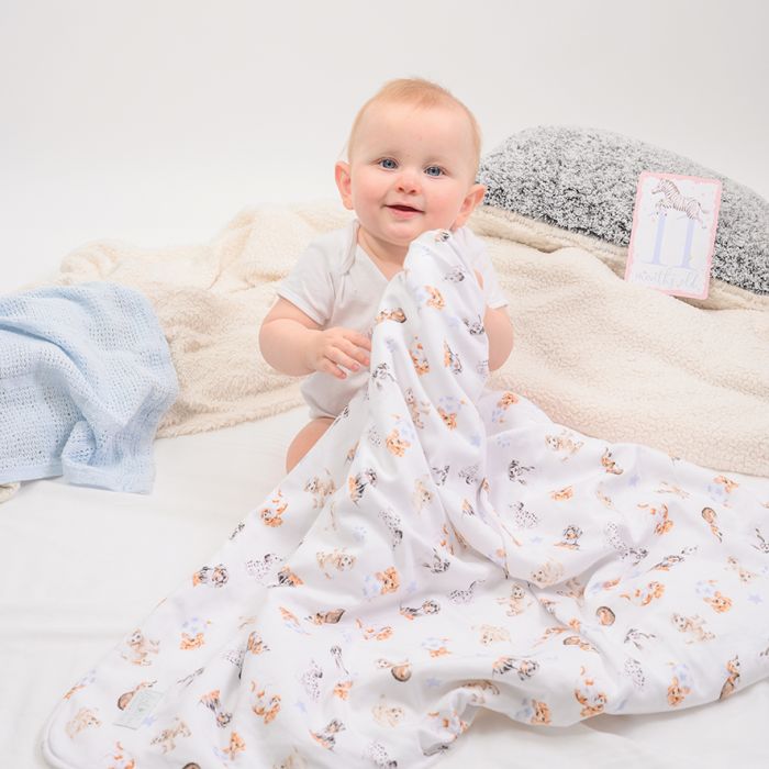 Little Paws Baby Blanket - Lemon And Lavender Toronto