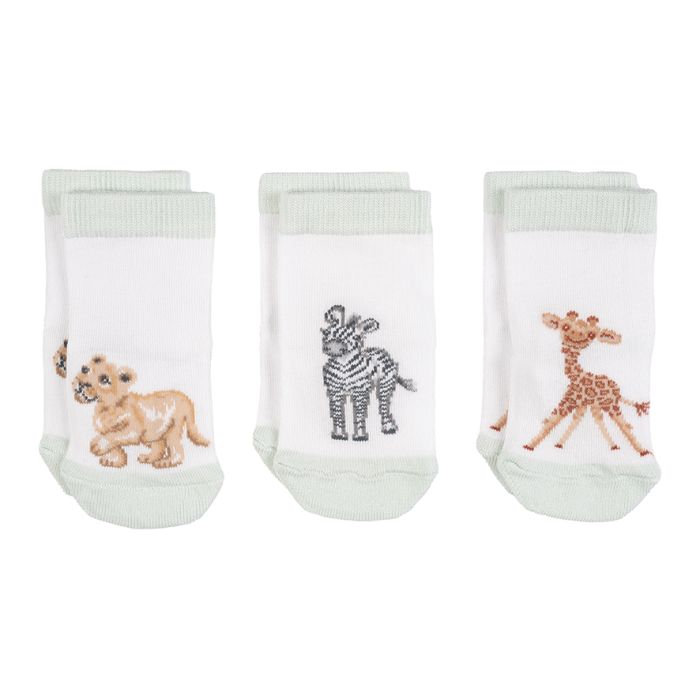 Little Savannah African Animals Baby Socks - Lemon And Lavender Toronto