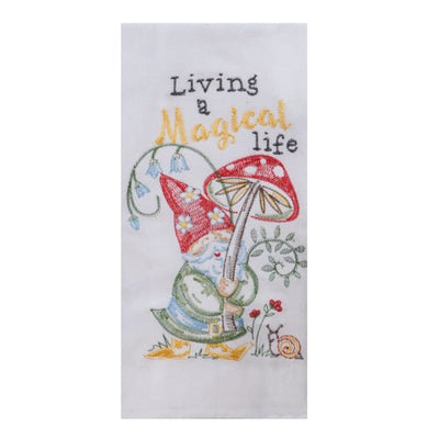 LIVING A MAGICAL LIFE-GNOME- Tea Towel - Lemon And Lavender Toronto