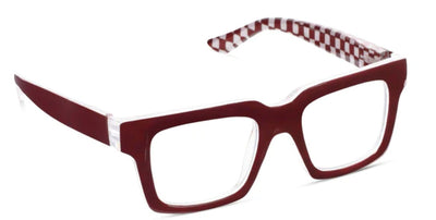 Louie Dark Red / Check Reading Glasses - Peepers - Lemon And Lavender Toronto