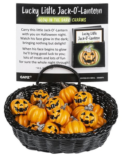 Lucky Little Jack-O-Lantern Glow in the Dark Charm - Lemon And Lavender Toronto