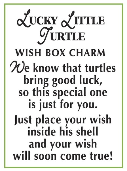 Lucky Little Turtle Wish Box Charm - Lemon And Lavender Toronto
