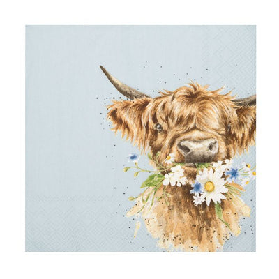Lunch Napkin – Highland Cow – Daisy Coo - Lemon And Lavender Toronto