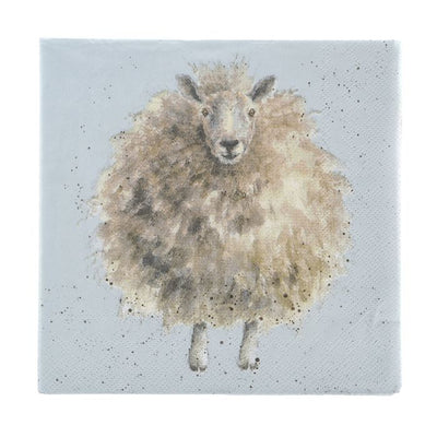 Lunch Napkin - 'The Woolly Jumper' Sheep - Lemon And Lavender Toronto