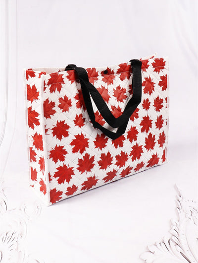 Maple Leaf Non-Woven Bag with Button - Lemon And Lavender Toronto