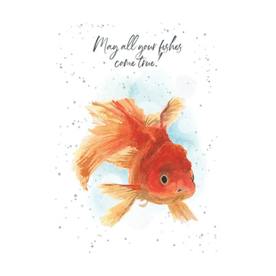 May all your Fishes Come True Card - Lemon And Lavender Toronto