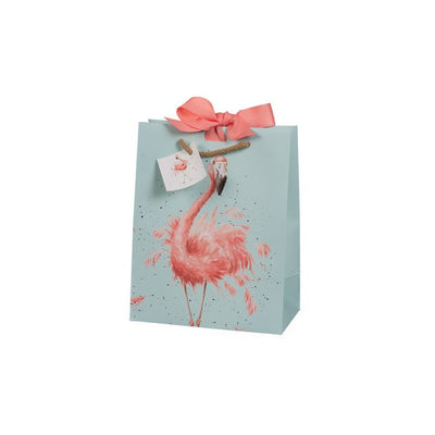 Medium Flamingo Gift Bag - Wrendale - Lemon And Lavender Toronto