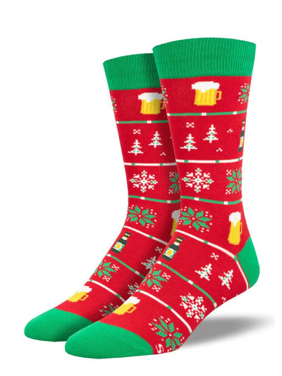 Mens Christmas Beer Sweater Socks - Lemon And Lavender Toronto