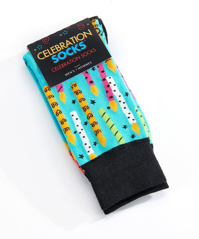 Men's Crew Sock, B'day Candles - Lemon And Lavender Toronto