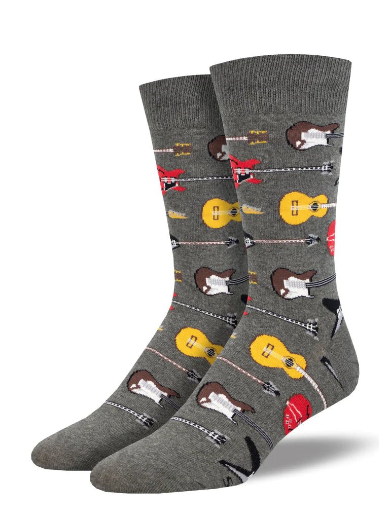 Mens Guitar Riff Socks - Lemon And Lavender Toronto