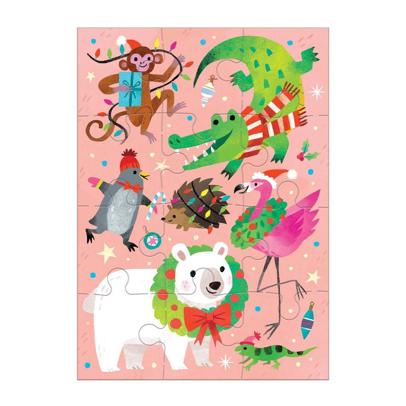 Merry Animals Greeting Card Puzzle - Lemon And Lavender Toronto