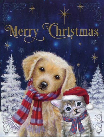 Merry Christmas Dog & Cat Boxed Card Set - Lemon And Lavender Toronto