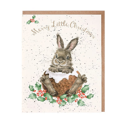 MERRY LITTLE CHRISTMAS PUDDING' RABBIT CARD PACK - Lemon And Lavender Toronto