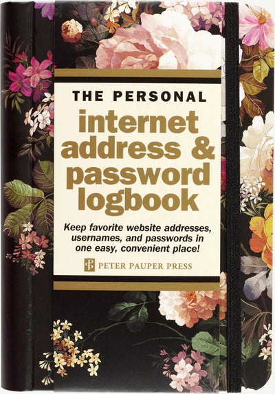 Midnight Floral Internet Address & Password Logbook - Lemon And Lavender Toronto