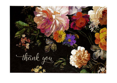 Midnight Floral Thank You Boxed Cards - Lemon And Lavender Toronto