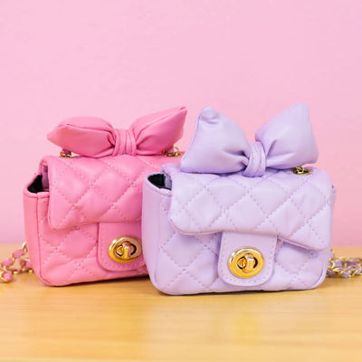 Mini Bow Quilted Crossbody Purse - Lemon And Lavender Toronto