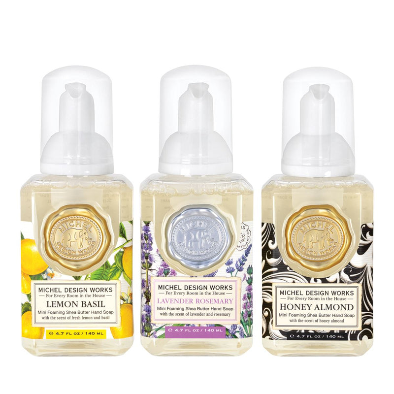 Mini Foaming Hand Soap Set : Lemon Basil, Lavender Rosemary, Honey Almond - Lemon And Lavender Toronto