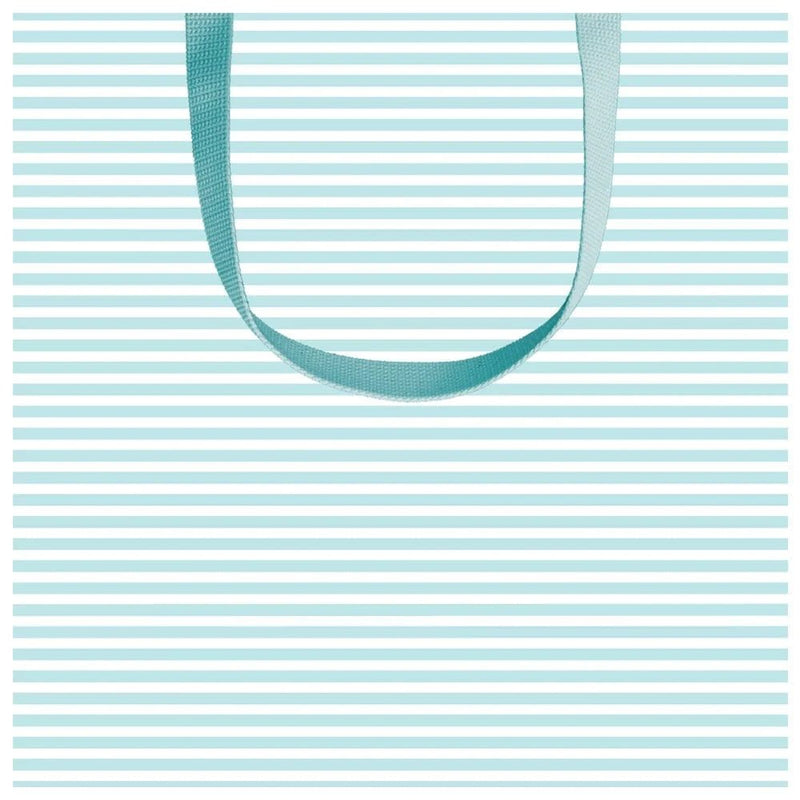 Mini Stripe Small Square Gift Bag in Robin&