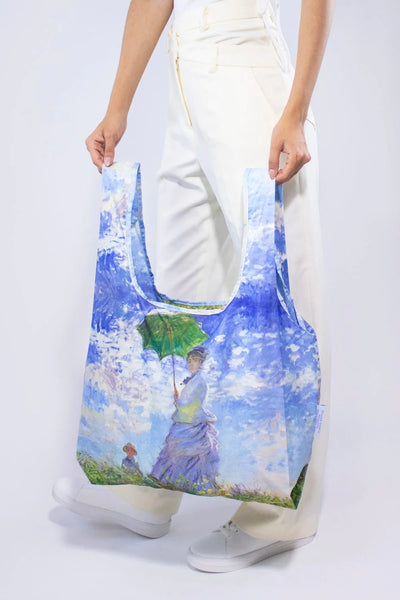 Monet | Woman with a Parasol - Medium Reusable Bag - Lemon And Lavender Toronto