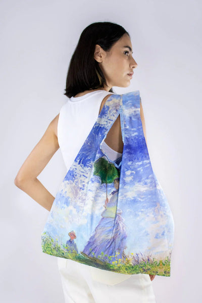 Monet | Woman with a Parasol - Medium Reusable Bag - Lemon And Lavender Toronto