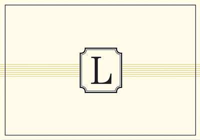 Monogram Note Cards: L - Lemon And Lavender Toronto