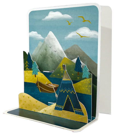 Mountain Pop-up Small 3D Card - Lemon And Lavender Toronto