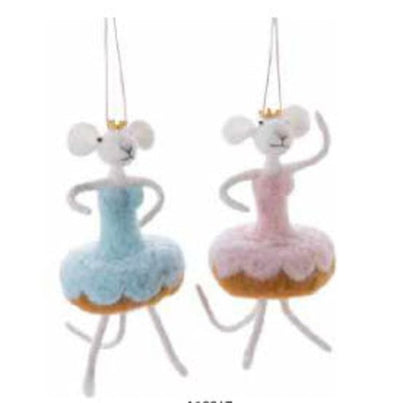 Mouse wearing a Donut Dress Ornament - Lemon And Lavender Toronto