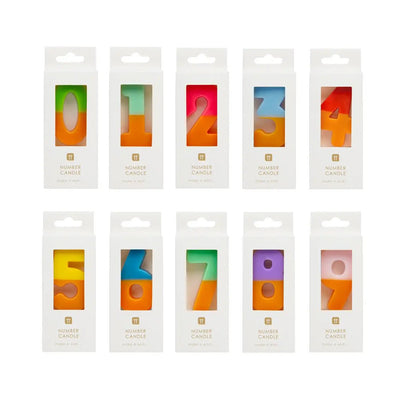 Multicolored Candle Number - Lemon And Lavender Toronto