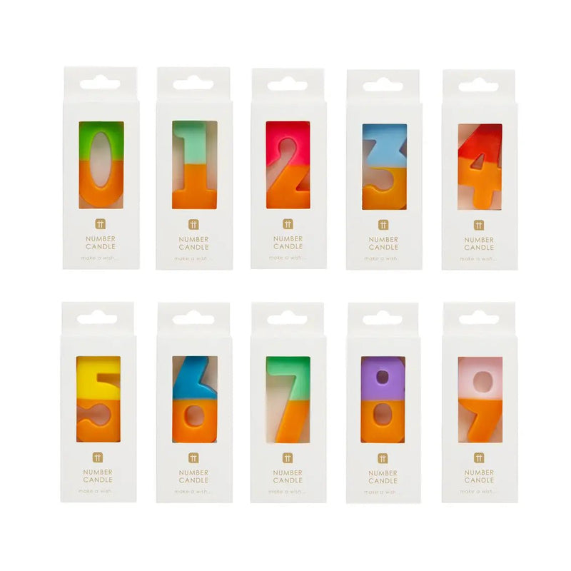Multicolored Candle Number - Lemon And Lavender Toronto