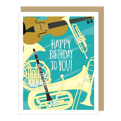 Musical Instruments Birthday Card - Lemon And Lavender Toronto
