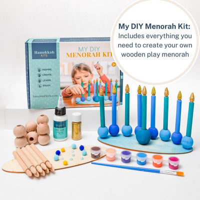 My Diy Hanukkah Menorah Kit -Chanukah Play Menorah Craft Kit - Lemon And Lavender Toronto