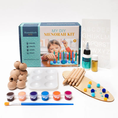 My Diy Hanukkah Menorah Kit -Chanukah Play Menorah Craft Kit - Lemon And Lavender Toronto