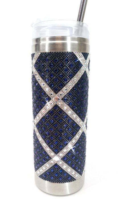 Navy Cross Bling Tumbler - Lemon And Lavender Toronto