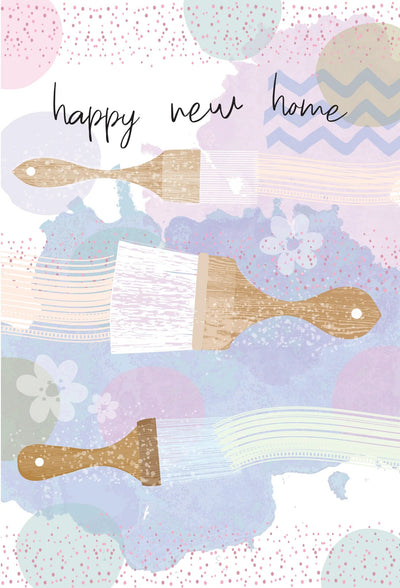 New Home Card Paintbrushes - Lemon And Lavender Toronto