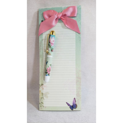 Notepad with Pen magnetic- Enchanted Garden - Lemon And Lavender Toronto