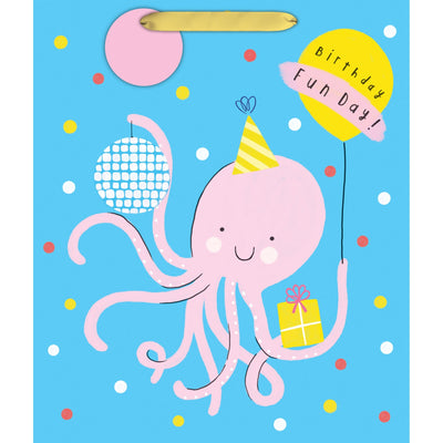 Octopus Bust a Move Tote Bag-Jumbo Gift Bag - Lemon And Lavender Toronto