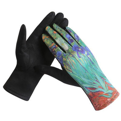 Oil painting Design Touch Screen Gloves (Iris) - Lemon And Lavender Toronto