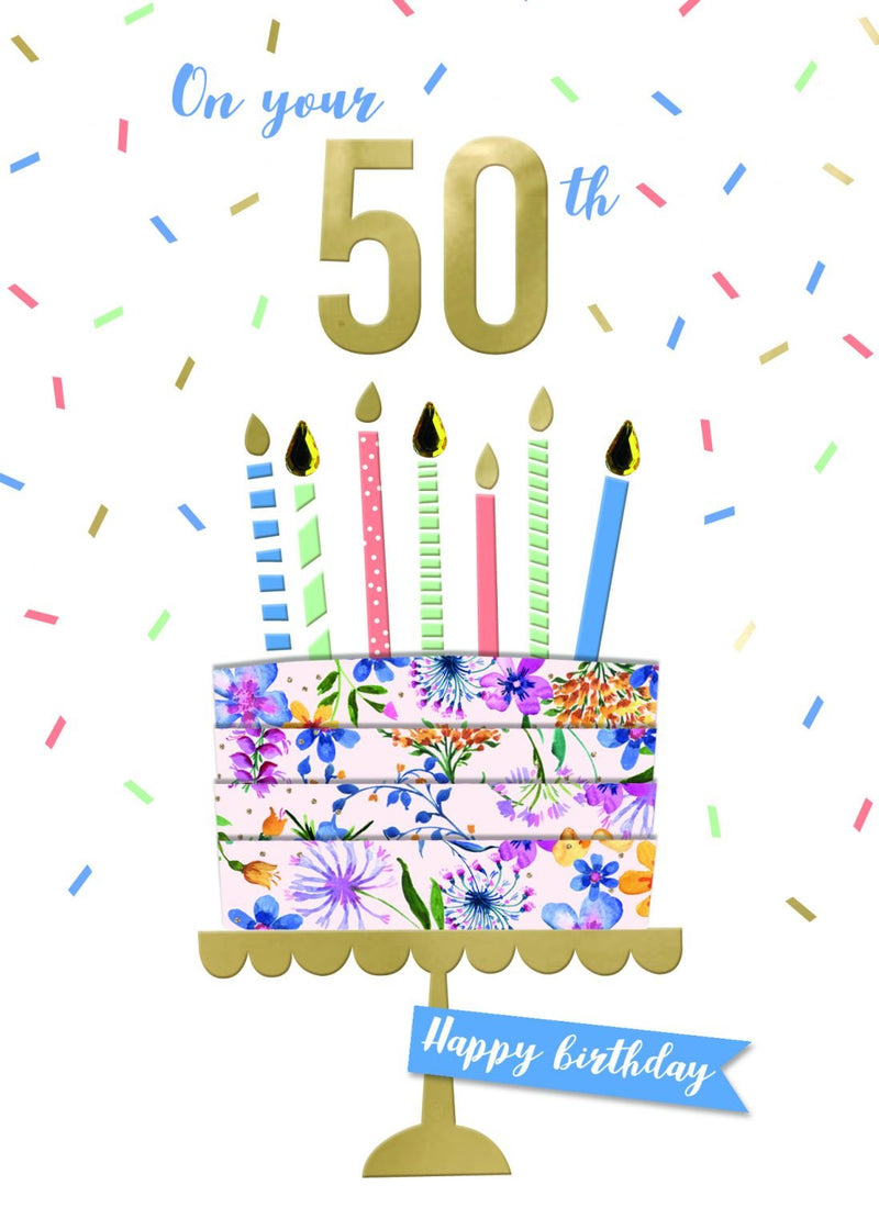 On your 50th Happy birthday Card - Lemon And Lavender Toronto